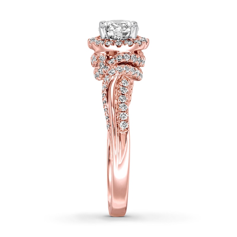 Diamond Engagement Ring 1-1/6 ct tw Round-cut 14K Rose Gold | Kay