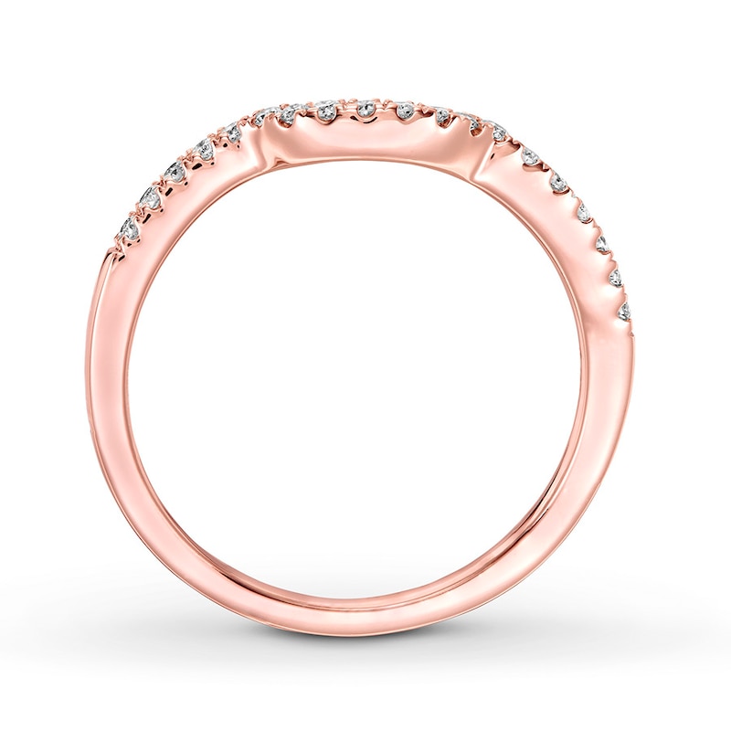 Diamond Wedding Band 1/6 ct tw Round-cut 14K Rose Gold