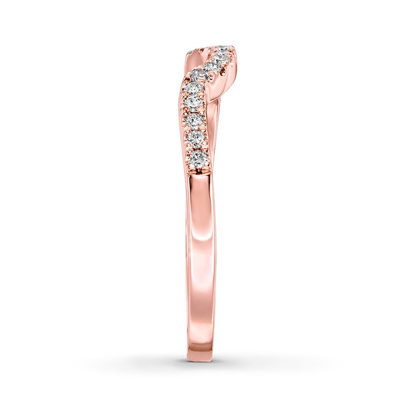 Main Image 3 of Now + Forever Diamond Wedding Band 1/6 ct tw Round-cut 14K Rose Gold