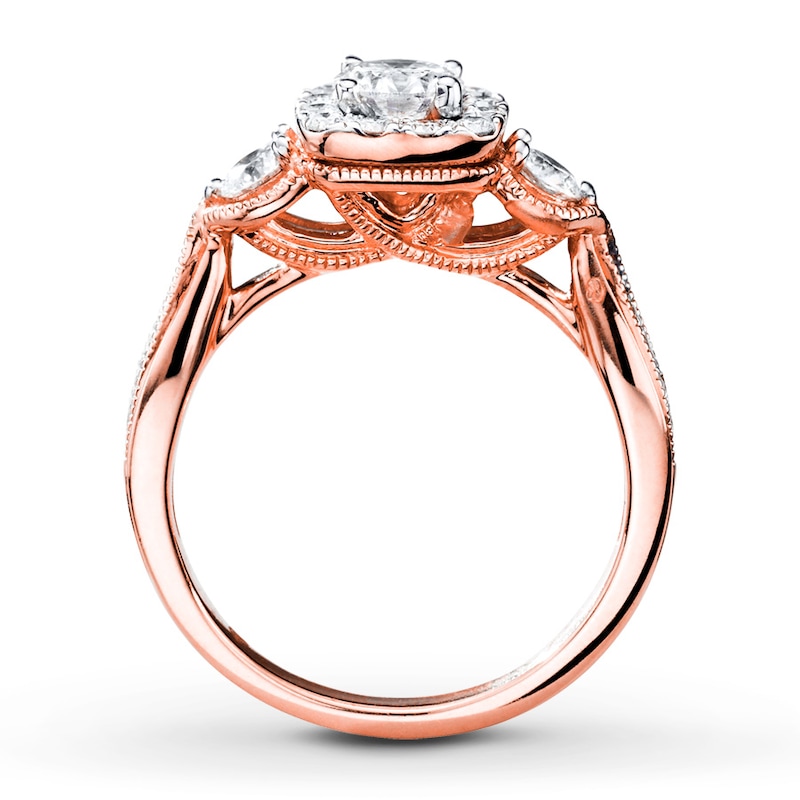 Diamond Engagement Ring 1 ct tw Round-cut 14K Rose Gold