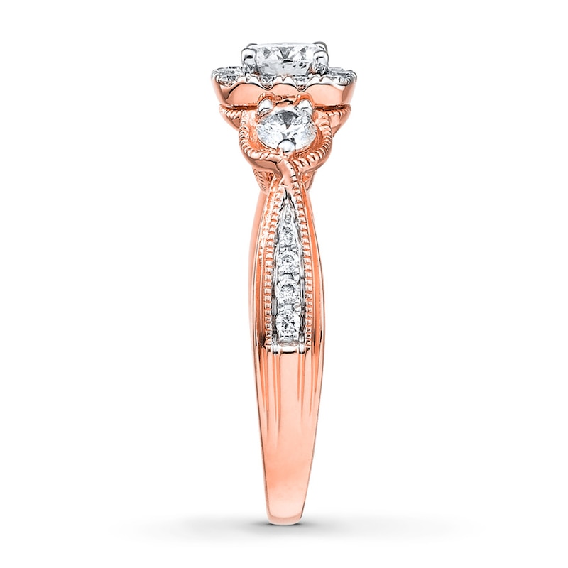 Diamond Engagement Ring 1 ct tw Round-cut 14K Rose Gold