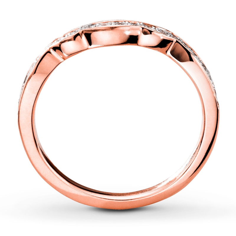 Diamond Wedding Band 1/5 ct tw Round-cut 14K Rose Gold