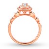 Thumbnail Image 1 of Oval-cut Diamond Engagement Ring 5/8 Carat tw 14K Rose Gold