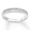 Thumbnail Image 1 of Now + Forever Diamond Wedding Band 1/3 ct tw Baguette & Round 14K White Gold