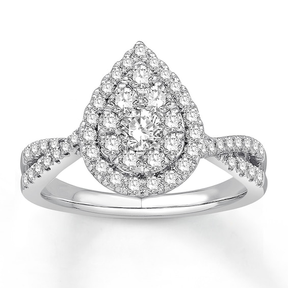 Now + Forever Diamond Engagement Ring 5/8 ct tw Round-cut 10K White Gold