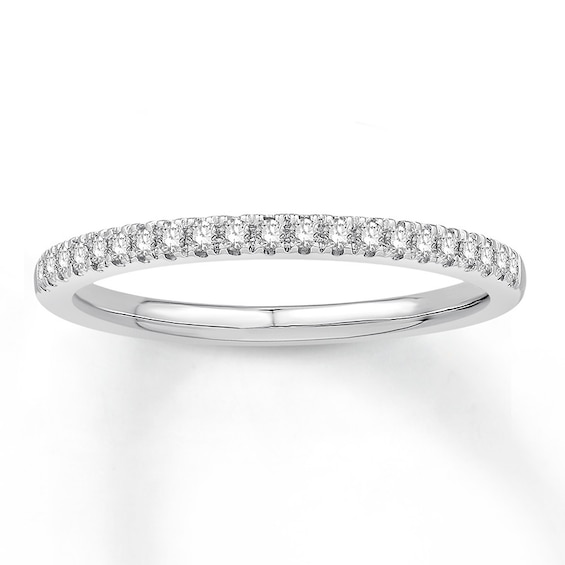 Now + Forever Diamond Wedding Band 1/8 ct tw Round-cut 10K White Gold