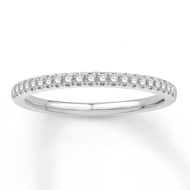 Main Image 1 of Now + Forever Diamond Wedding Band 1/8 ct tw Round-cut 10K White Gold
