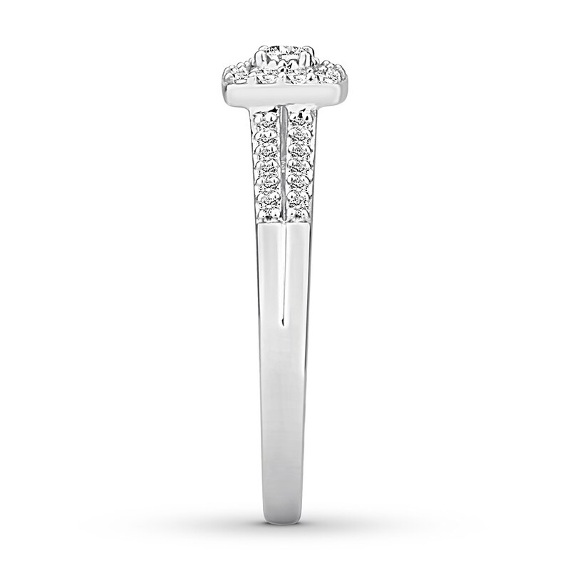 Diamond Engagement Ring 1/3 ct tw Round-cut 10K White Gold