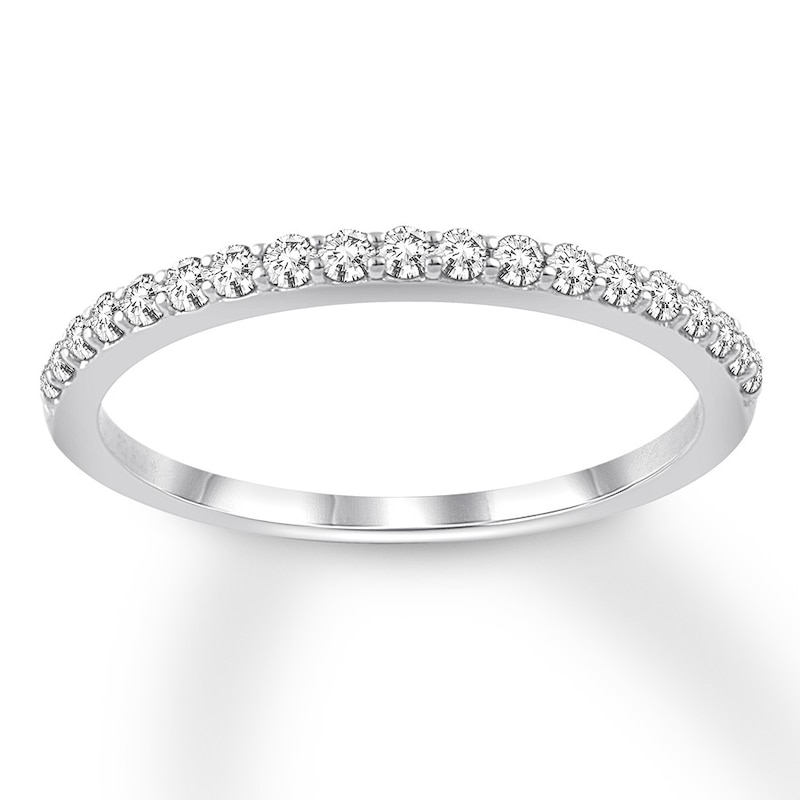 Main Image 1 of Now + Forever Diamond Wedding Band 1/4 ct tw 14K White Gold