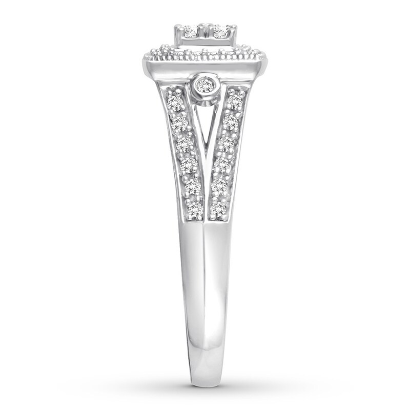 Main Image 3 of Now + Forever Diamond Engagement Ring 3/8 ct tw Round-cut 10K White Gold