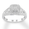 Princess-cut Diamond Engagement Ring 1/2 ct tw 10K White Gold