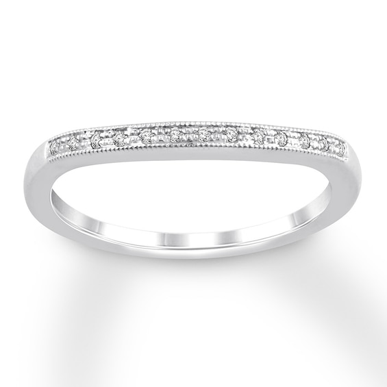 Now + Forever Diamond Wedding Band 1/20 ct tw 10K White Gold