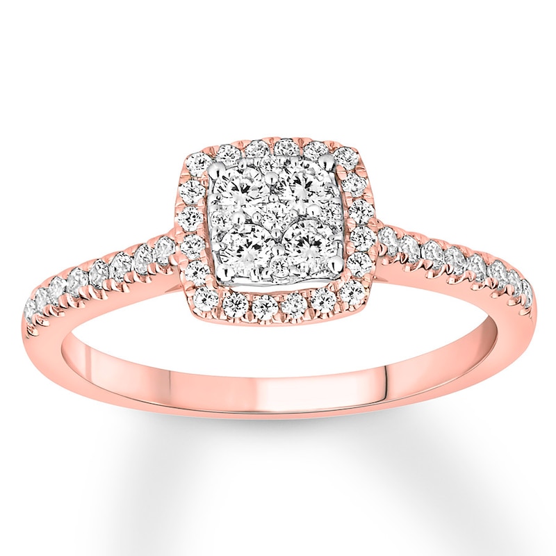 Main Image 1 of Now + Forever Diamond Engagement Ring 1/2 Carat tw 10K Two-Tone Gold