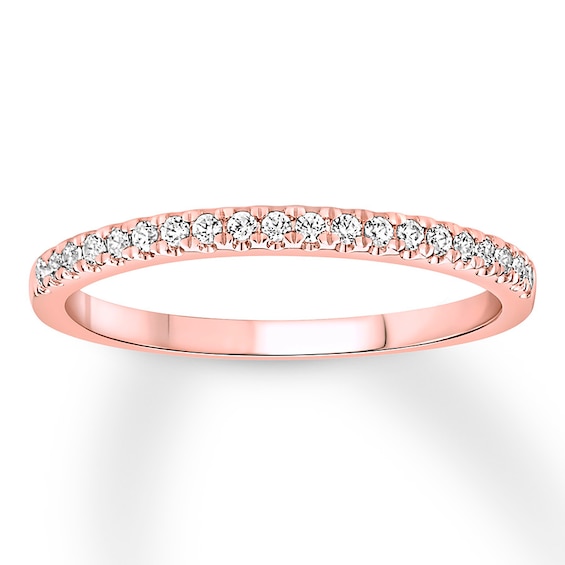 Now + Forever Diamond Wedding Band 1/6 Carat tw 10K Rose Gold