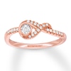 Thumbnail Image 0 of Interwoven Diamond Ring 1/10 ct tw Round-cut 10K Rose Gold