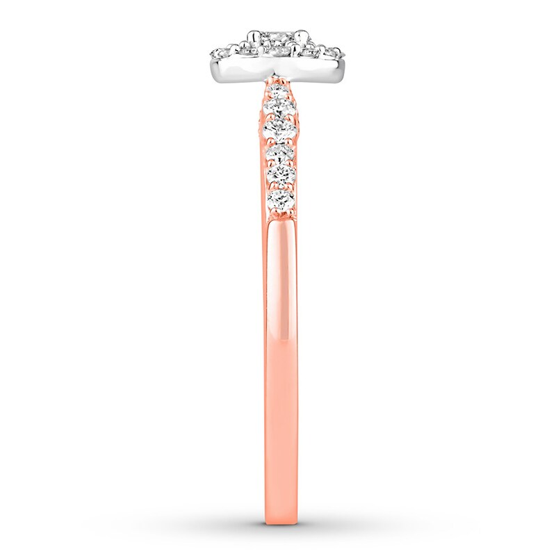 Diamond Engagement Ring 1/3 ct tw Round-cut 10K Two-Tone Gold
