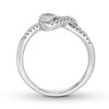 Thumbnail Image 1 of Interwoven Diamond Ring 1/10 ct tw Round-cut Sterling Silver