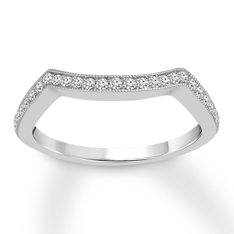 1/5 cttw Pave Diamond Wedding Band for Women in 14K White Gold