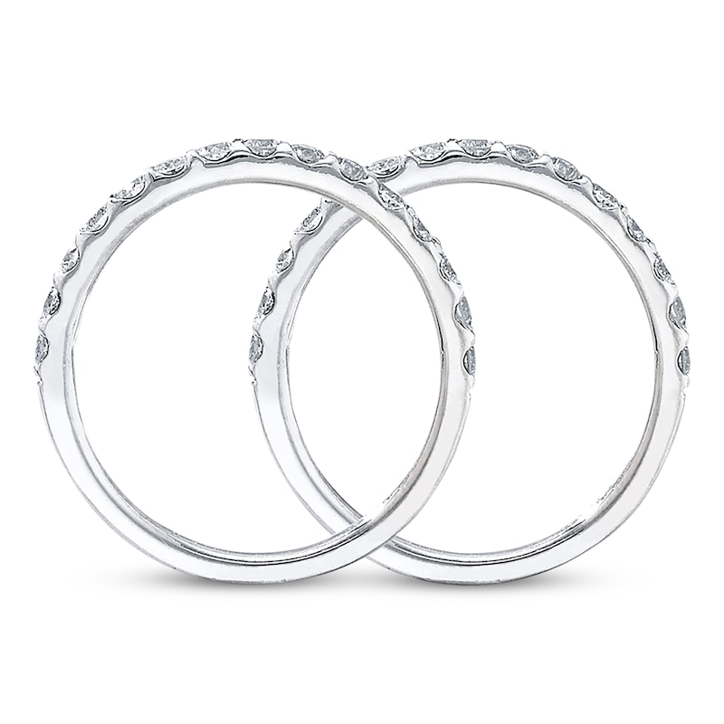 Diamond Wedding Bands 1 ct tw Roundcut 14K White Gold Kay