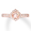 Thumbnail Image 1 of Now + Forever Morganite Engagement Ring 1/3 ct tw Diamonds 14K Rose Gold