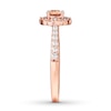 Thumbnail Image 3 of Now + Forever Morganite Engagement Ring 1/3 ct tw Diamonds 14K Rose Gold