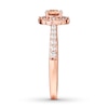 Thumbnail Image 2 of Morganite Engagement Ring 1/3 ct tw Diamonds 14K Rose Gold