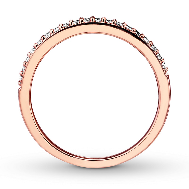 Diamond Wedding Band 1/6 ct tw 14K Rose Gold