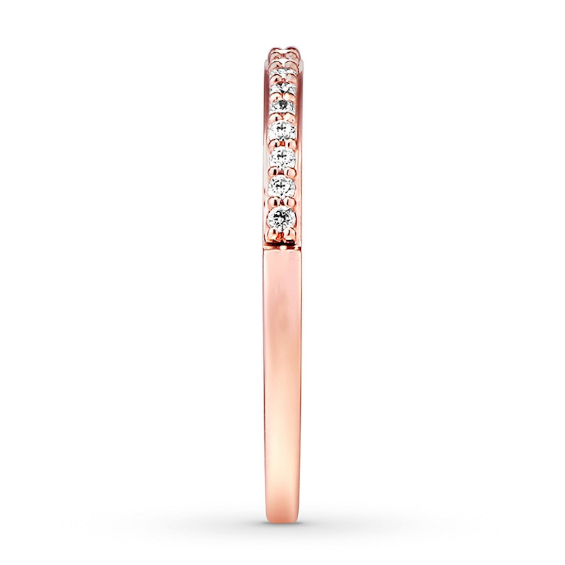 Diamond Wedding Band 1/6 ct tw 14K Rose Gold