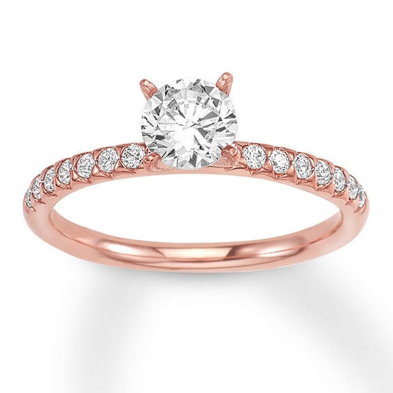 Now + Forever Diamond Engagement Ring 3/4 ct tw Round-cut 14K Rose Gold