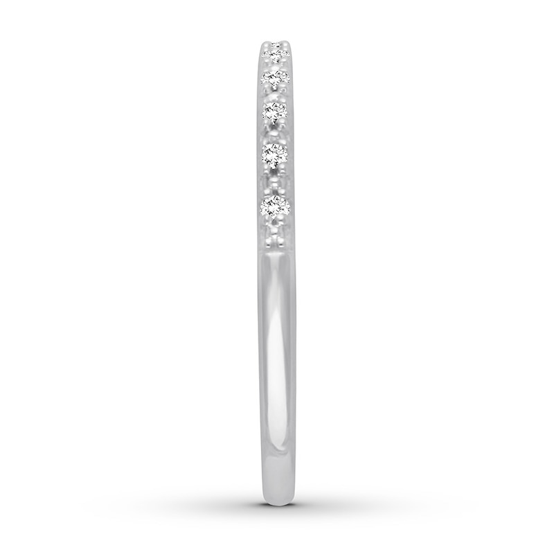 Diamond Wedding Band 1/20 ct tw 10K White Gold