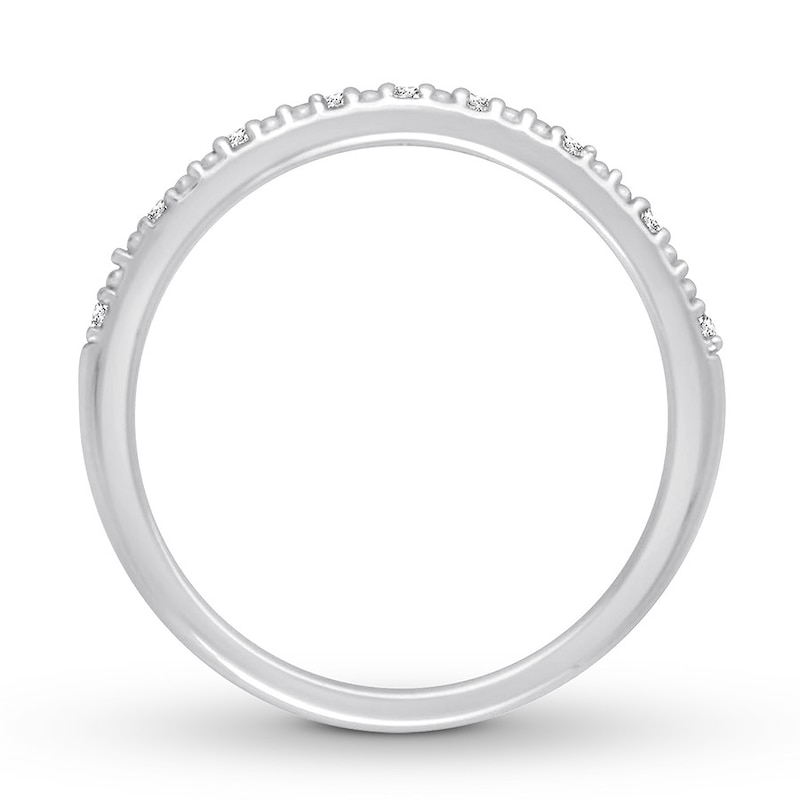 Diamond Wedding Band 1/20 ct tw 10K White Gold