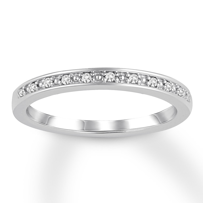 Main Image 1 of Now + Forever Diamond Wedding Band 1/20 ct tw 10K White Gold