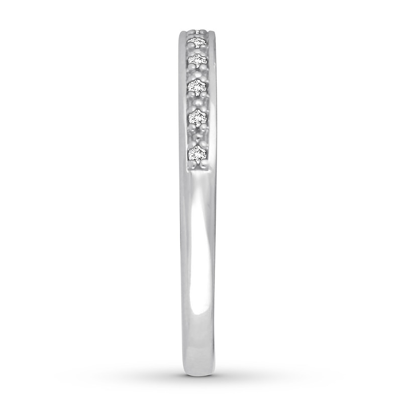 Main Image 2 of Now + Forever Diamond Wedding Band 1/20 ct tw 10K White Gold