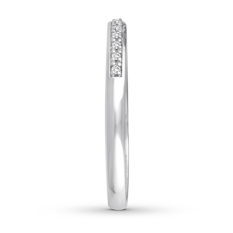 Main Image 2 of Now + Forever Diamond Wedding Band 1/20 ct tw 10K White Gold