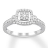 Thumbnail Image 0 of Diamond Engagement Ring 1/3 ct tw Round-cut 10K White Gold