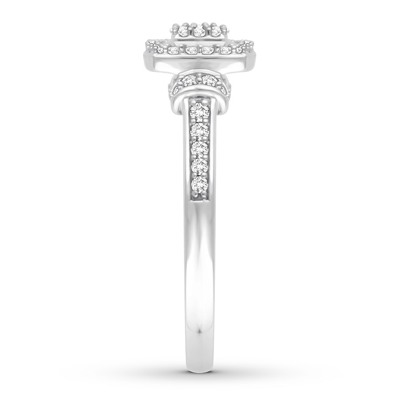 Diamond Engagement Ring 1/3 ct tw Round-cut 10K White Gold