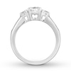 Thumbnail Image 1 of Three-Stone Diamond Ring 1-1/6 ct tw Round-cut 14K White Gold