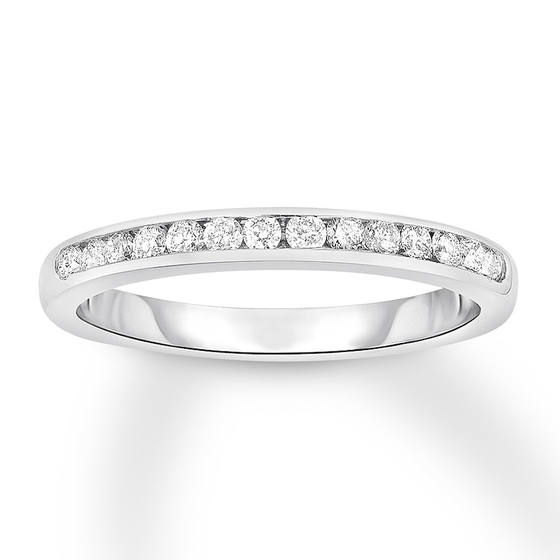 Main Image 1 of Now + Forever Diamond Wedding Band 1/4 ct tw Round-cut 14K White Gold
