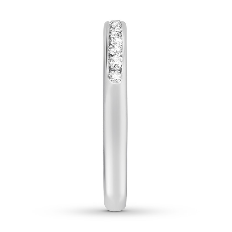 Main Image 3 of Now + Forever Diamond Wedding Band 1/4 ct tw Round-cut 14K White Gold