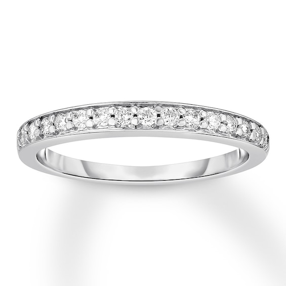 Now + Forever Diamond Wedding Band 1/8 ct tw 10K White Gold