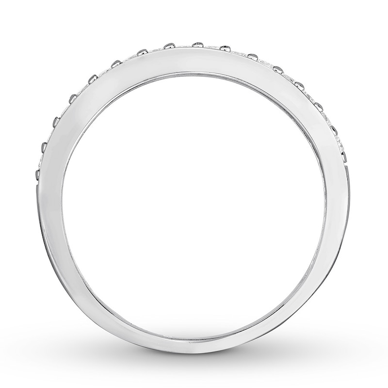 Main Image 2 of Now + Forever Diamond Wedding Band 1/8 ct tw 10K White Gold