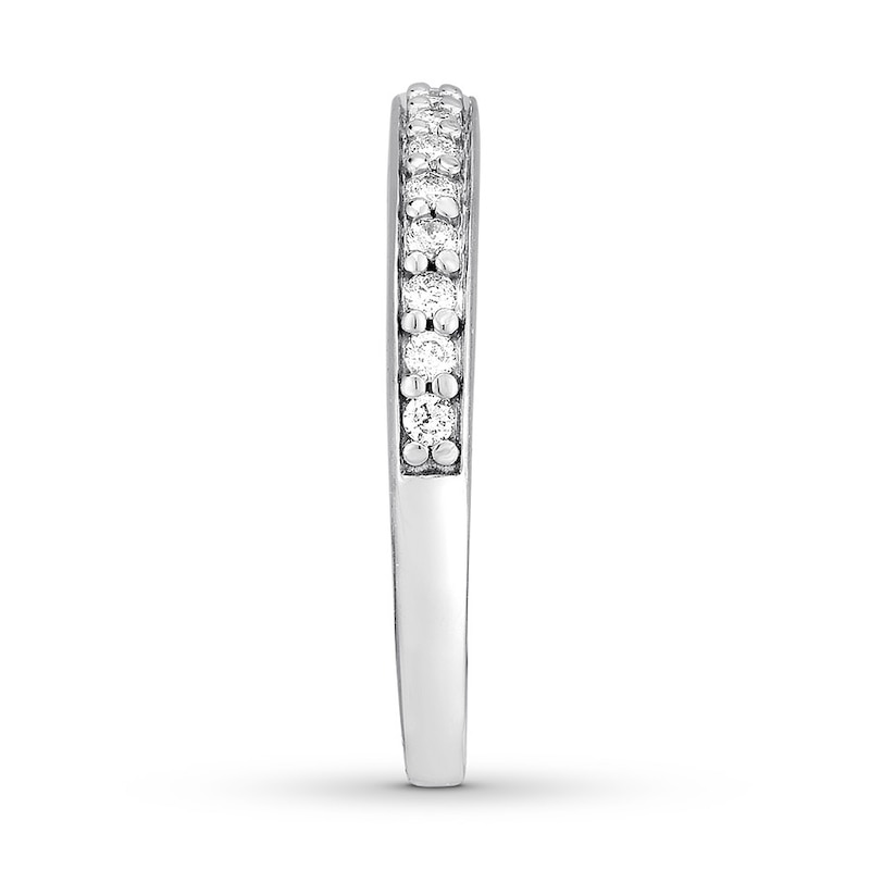 Main Image 3 of Now + Forever Diamond Wedding Band 1/8 ct tw 10K White Gold