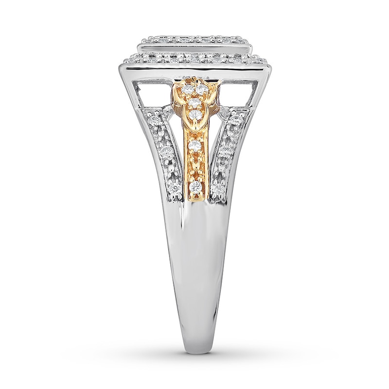 Main Image 3 of Now + Forever Diamond Engagement Ring 1/2 ct tw Princess & Round 14K Gold