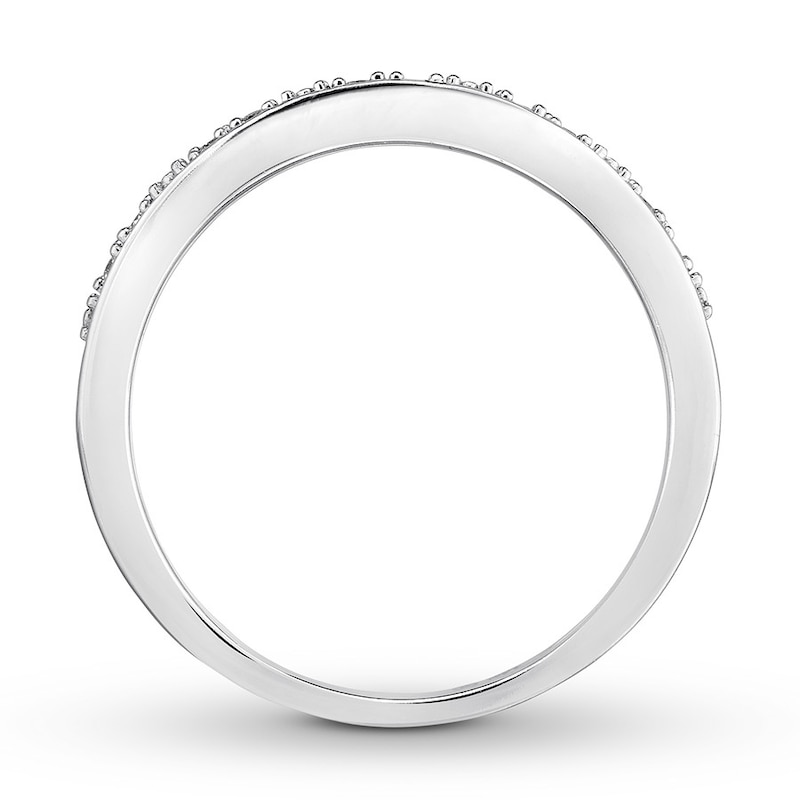 Main Image 2 of Now + Forever Diamond Wedding Band 1/20 ct tw 14K White Gold