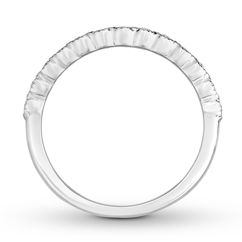 Main Image 2 of Now + Forever Diamond Wedding Band 1/4 ct tw Bezel-set/Round 14K White Gold