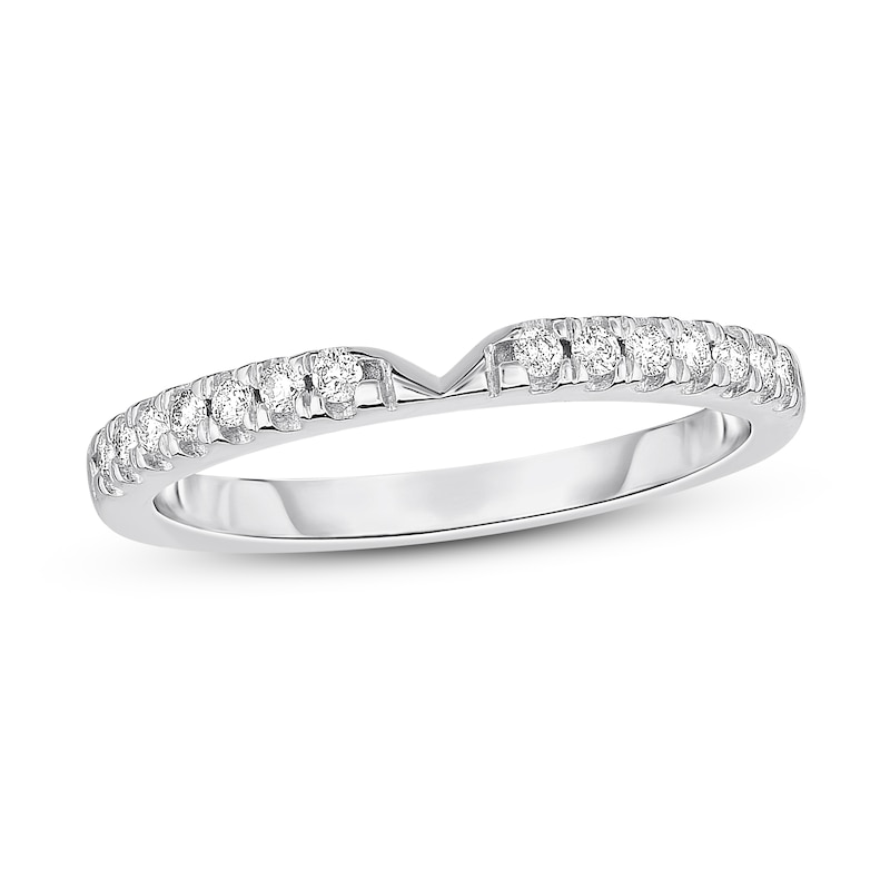 Diamond Wedding Band 1/4 ct tw Round-cut 14K White Gold