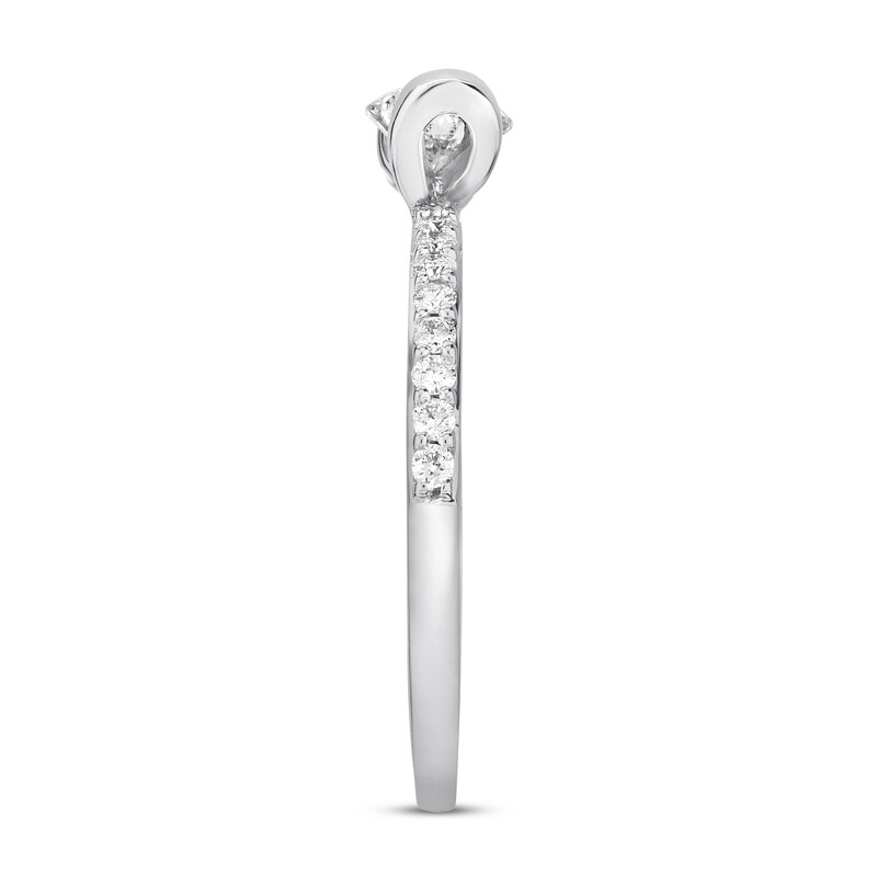 Diamond Engagement Ring 3/4 ct tw Round-cut 14K White Gold
