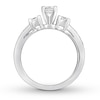 Thumbnail Image 2 of Now + Forever Three-Stone Diamond Ring 1-1/8 cttw Princess-cut 14K White Gold