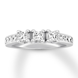 Now + Forever Three-Stone Diamond Ring 3/4 ct tw Princess-cut 14K White Gold