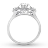 Thumbnail Image 1 of Three-Stone Diamond Ring 1-1/3 ct tw Round-cut 14K White Gold
